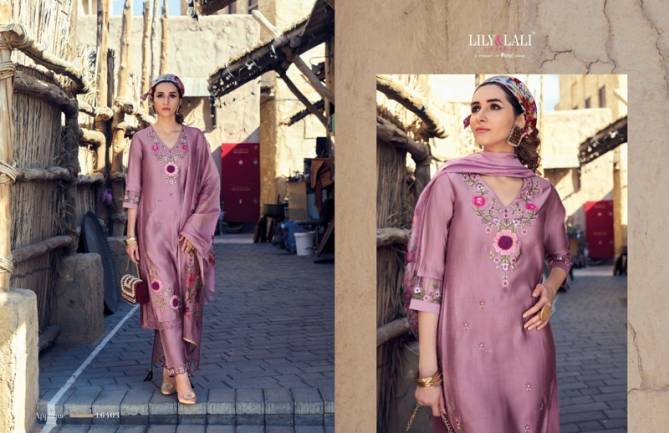 Applique By Lily And Lali Designer Silk Kurti With Bottom Dupatta Wholesale Clothing Suppliers In India
